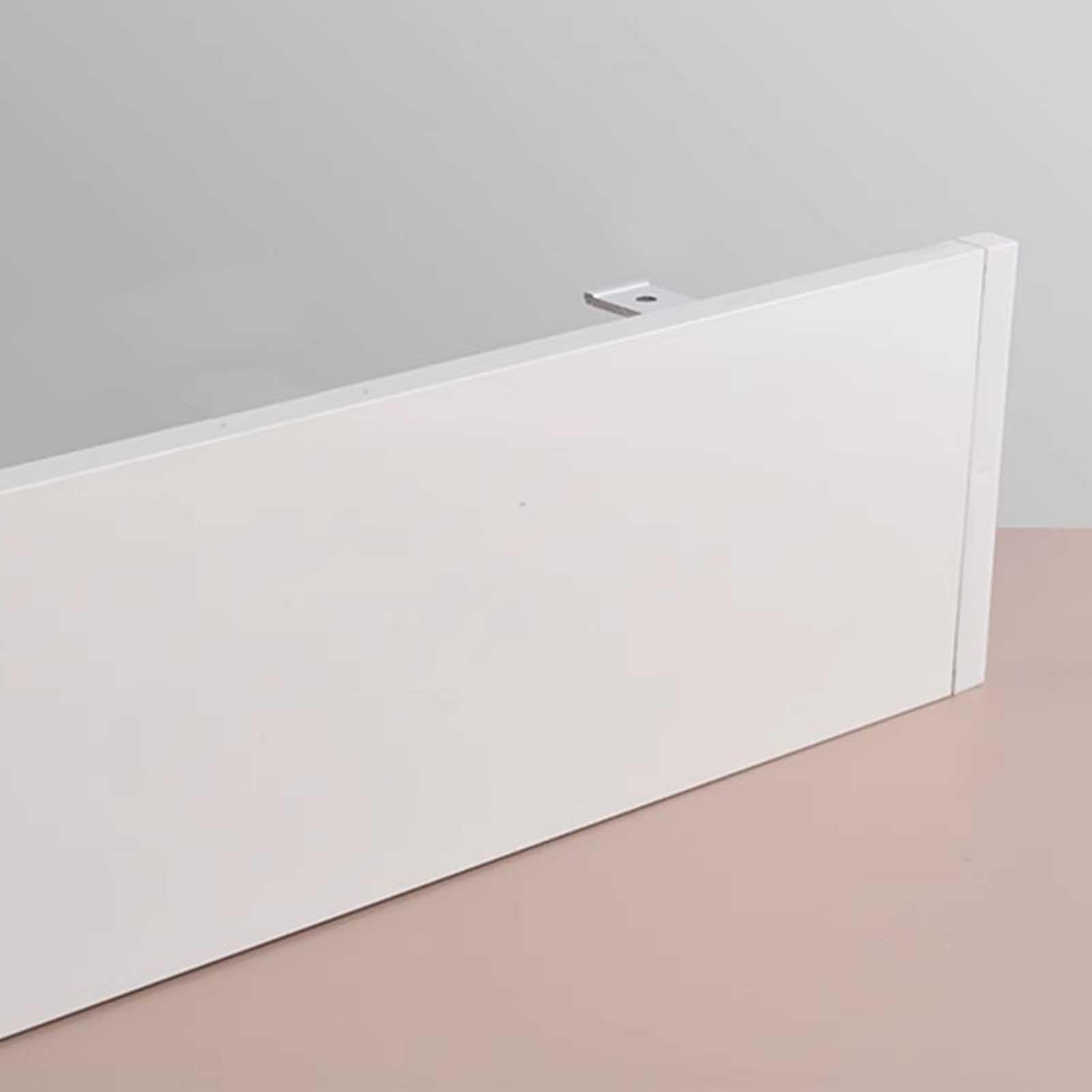 ZIMGOD Metal Curtain Box Valance Pelmet Only, White Curtain Pelmet Board with Brackets & Screw, Ceiling Curtain Track Cover for Living Room Bedroom Bathroom(280cm/9.2ft)