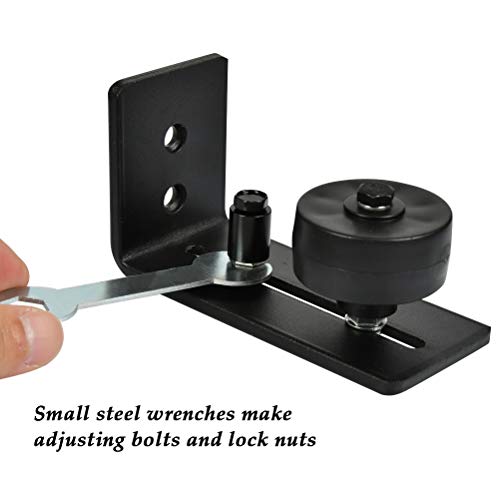 Bodenführung Schiebetür 1 Pcs TIMESETL 8-in-1 Verstellbare Führung Schiebetür Boden Rollenführung, Laufschienen für Schiebetüren, Schiebetürsystem mit Schrauben, für Alle Schiebetür Führung