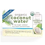 Kirkland Signature Organic Coconut Water Beverage Cartons: 12-Count (11.1 fl oz.)