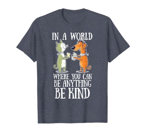 in A World Where You Can Be Anything Be Kind Unity Day T-Shirt, Men, Heather Blue, 6X-Large
