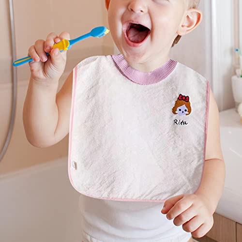 shamjina Babete Infantil Absorve Água Toalhas de Saliva e Delicadas de Bebê, ROSA