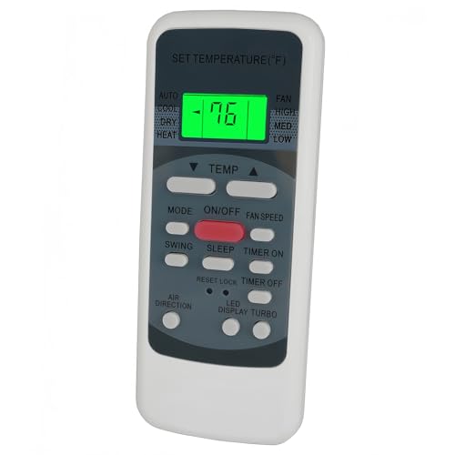 Mando a distancia de repuesto compatible con TGM A/C Aire Acondicionado Modelo RG51M5/EU (pantalla en Fahrenheit)