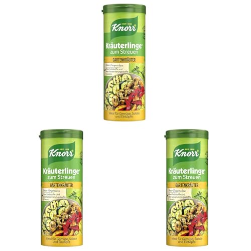 Knorr Kräuterlinge Würzmischung zum Streuen Gartenkräuter für Gemüse, Salat Dressing und Eintöpfe mit nachhaltig angebauten Kräutern, 60 g (3er Pack)