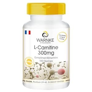 L-Carnitine 300mg – fortement dosé avec 900mg par dose journalière – 100Licaps – Carnipure liquide | Warnke Vitalstoffe – Qualité des pharmacies allemandes