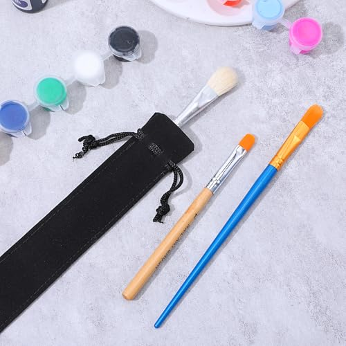 Image of JIEYAO 20 Pieces Velvet Pen Pouch Black Drawstring Pen Bag Black Pencil Case Pen Bag Soft Single Pen Sleeve Holder Home Decor Products for School Office Business Supplies
