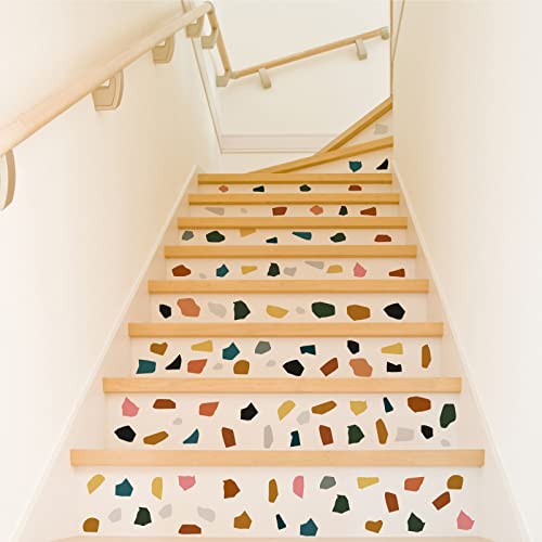 Terrazzo Wall Stickers Boho Wall Stickers Irregular Polka Dot Wall Stickers Abstract Modern Wall Decals Geometric Stone Wall Stickers For Living Room Bedroom Decor (Stone 2) #TOP5