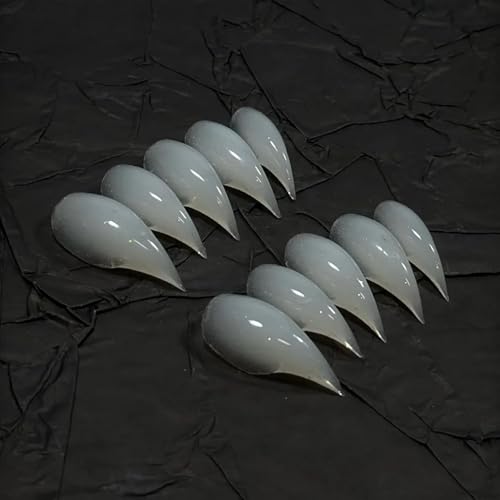 Press on Nails Medium Curved Stiletto - Unique Reusable Design