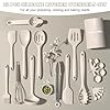 Umite Chef 22-Piece Silicone Cooking Utensils Set，Heat Resistant & Dishwasher Safe Kitchen Tools, Black Non-Scratch Spatula Set for Nonstick Cookware (Khaki) #4