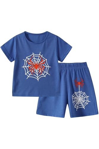 Image of Boys' Shorts Set 6 Pieces Short Sleeve Tee T-Shirt and Shorts Set Boys Outfits Clothing Set 4-12Y