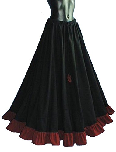 Dark Dreams Gothic Mittelalter LARP Rock Deliah, Farbe:schwarz/rot - 2