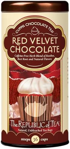 The Republic of Tea Cuppa Chocolate Red Velvet Herbal Tea, 36 Count