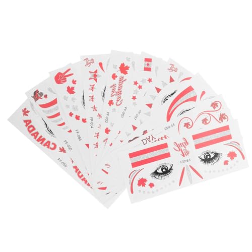 Beaupretty 10枚 カナダ ステッカー メープル 独立 日 ステッカー カナダ 旗 リアル 顔 ボディ デ 大人用 女性用 パーティー 用品