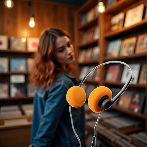 Retro Over-Ear Headphone,Vintage Feelings Underwire Headphones,Retro Lightweight Earphones,Hi-Fi Stereo Earphone Headset,Headphone,for Most Mobile Phones Playback Pevices Headphones (Orange) - Image 7