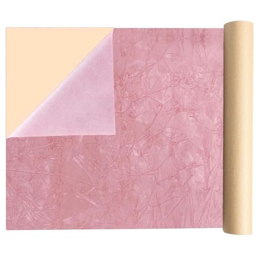 Self Adhesive Felt Fabric, Soft Velvet Drawer Liner, DIY Velvet Fabric for Art & Crafts, Jewelry Box Felt Liner, Solid Color Felt（Pink1-17.7x78.7）
