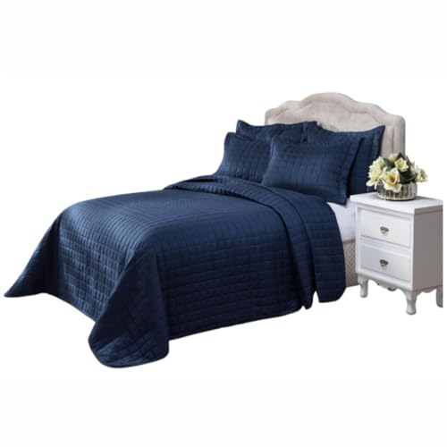 Texhome, Kit Cobre Leito Dupla Face Micro Percal 300 Fios Solteiro Com Porta Travesseiro COR:AZUL MA