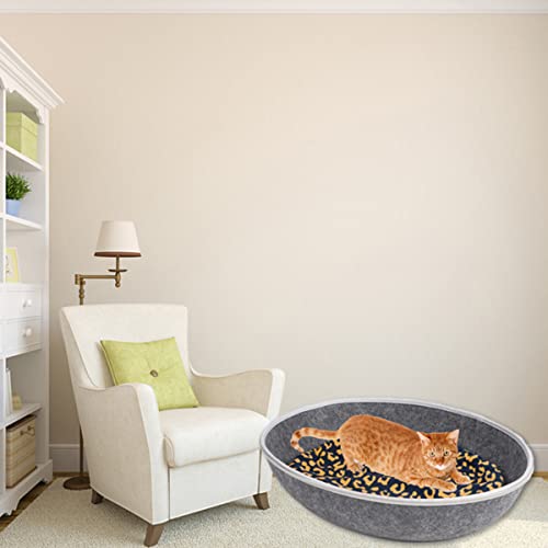 Cama Caminha Casinha Toca Casa Redonda Almofada Para Gatos (Cinza)