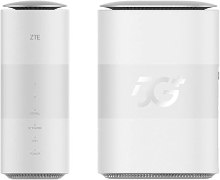 ZTE 5G CPE MC888, Unlocked 5G WiFi Home Router, Fast WiFi 6, Up to 3.8Gbps, Premium Design with Low Power Consumption, UK Plug + (White)