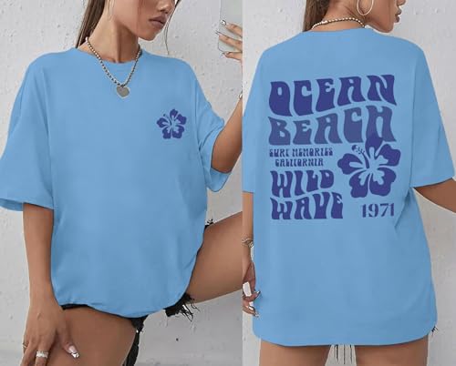 Hawaiian Shirts for Women Teen Girls Oversized Aesthetic Preppy Hibiscus Graphic Tees Beach Vacation Tshirts Tops4