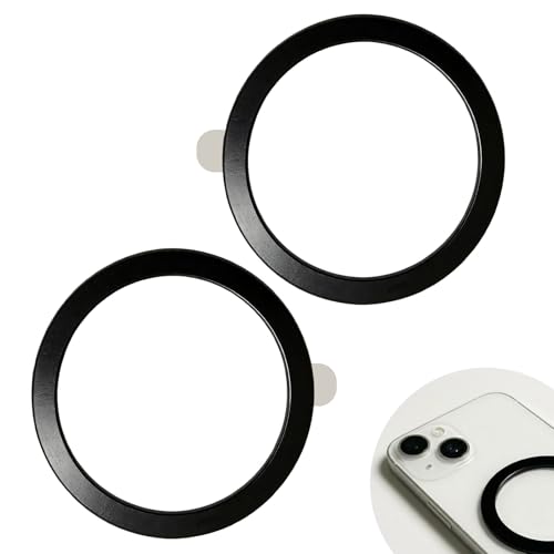 tiyiyok 2 Stück Magnetring Handy Magnetring für Handyhülle Magnet Ring Handy Metallring-Aufkleber für Auto-Handyhalter magnetischer Handyhalter