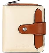 BOSTANTEN Leather Wallets for Women RFID Blocking Zipper Pocket Small Bifold Wallet Card Case Bei...
