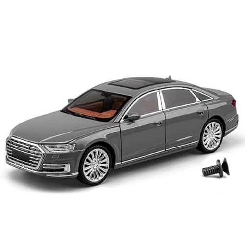 Image of LONGMIRE Metal Pull Back Diecast Car Pull Back Model with Sound Light Boys Gifts Toys for Kids Pack of 1, Multicolor (Aodi A8)