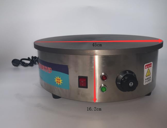 Crêpes-Pfanne Elektrisch Crêpes-Pfanne 2800W 45cm Pfannkuchenpfanne Profi einstellbare Temperatur für Pfannkuchen, Pfannkuchen, Omelettes – Bild 4