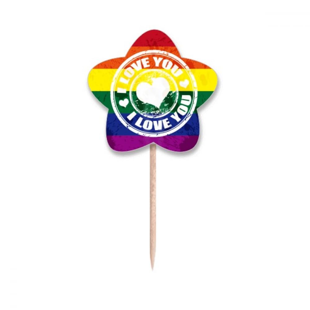 Cure-dents arc-en-ciel Love LGBT pour vos apéritifs festifs et soirées à thème