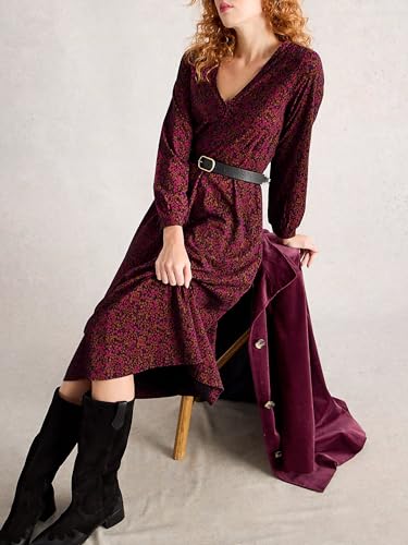 Robe classique en jersey coton et modal Megan White Stuff à enfiler