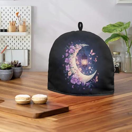 Image of Hudotybom Moon Lantern Teapot Cozies Stain Resistant Thermal Insulated Fabric Teapot Cozy Breakfast Warmer for English Tea Sets Kitchen Home Decoration Tea Pots with Hanging Loop
