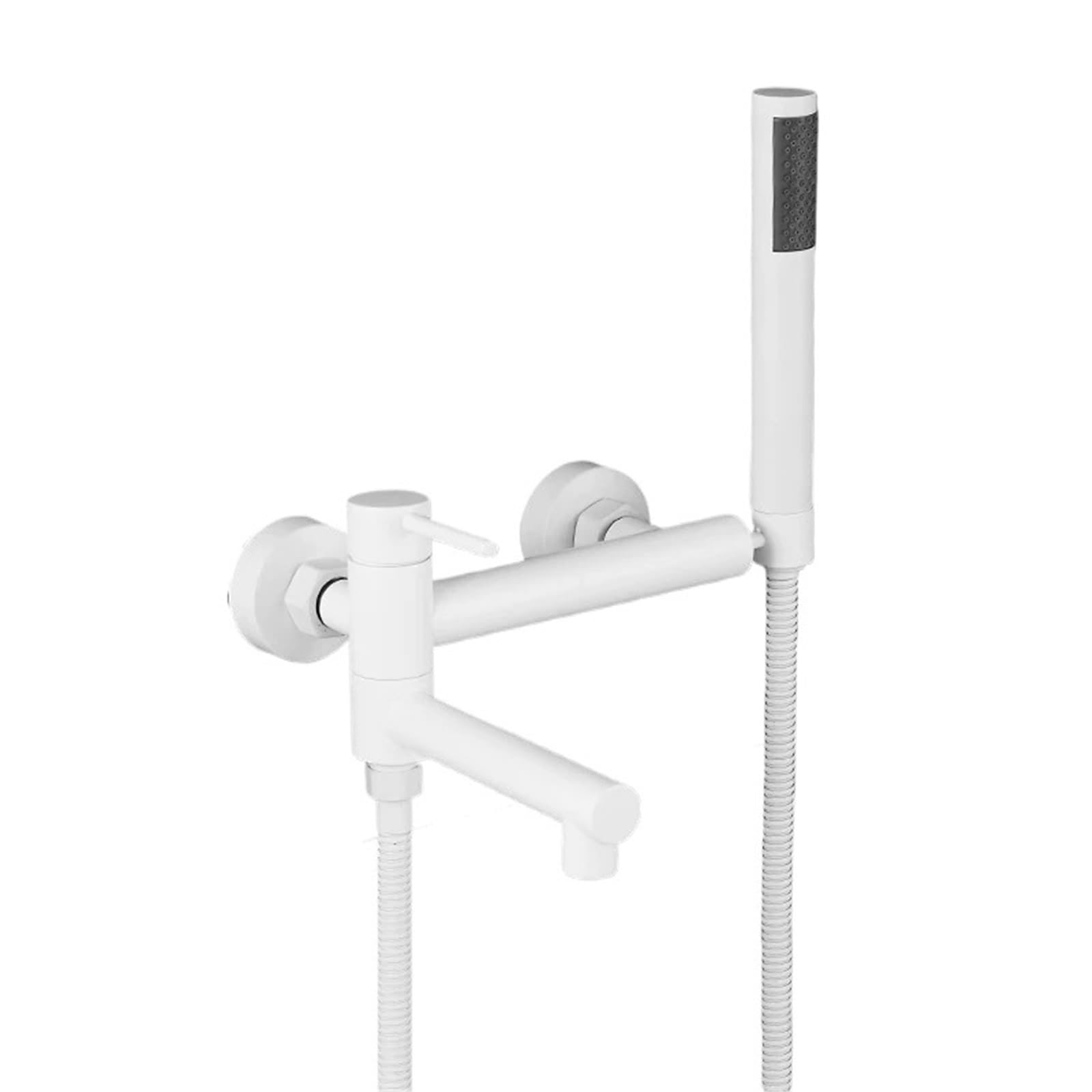 Robinet cascade mural blanc anti-calcaire avec douchette et bidet laiton