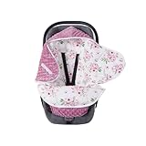 Miracle Baby Swaddle Blanket for Car Seats, Soft Pure Cotton Breathable Swaddle Wrap Safe for Boys Girls, Thick Padded Swaddle Sleep Sack for Infants 0-6 Months