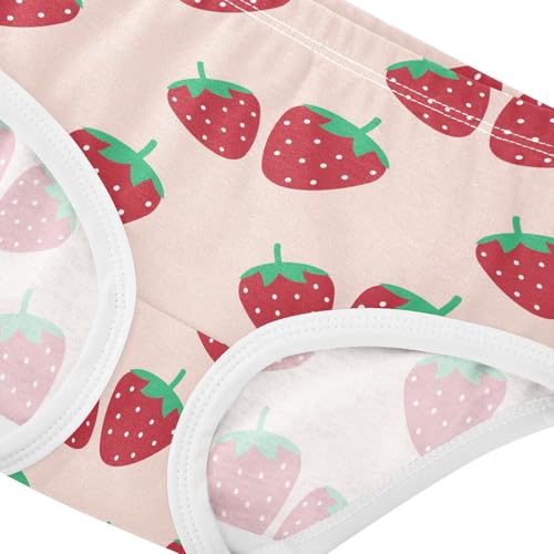 Girls Underwear Soft Cotton Strawberry Print Kids Panties in Sizes 2/3t, 4t, 5t, 6 and 84