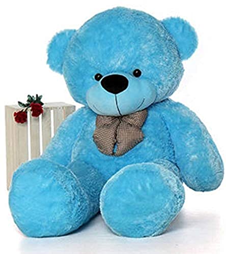 Image of Giant Plush Teddy Bear - Soft, Cuddly Plush Toy for Valentine's Day, Birthdays, Anniversaries for Kids, Girls, & Loved Ones 36 Inch Stuffed Animal Toy - Soft Blue Bear 90cm