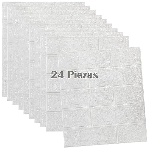 Lista de Pared disponible en línea para comprar. 50 24 PCS Ladrillo Pantalla, Papel Pintado de Ladrillo Impermeable Autoadhesivo 3D, Decoración de Pared de Bricolaje, 35 x 38 cm para Cocina, Dormitorio, Oficina, Sala de Estar