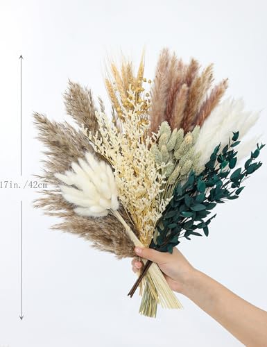 Rustic Dried Pampas Grass Bouquet Set for Elegant Home Decor and Wedding Centerpieces by apmunik - 117 Pieces of Natural Dried Flowers - Image 4