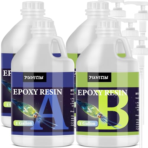 Image of Epoxy Resin 4 Gallon - Crystal Clear Epoxy Resin Kit - Self-Leveling, High-Glossy, No Yellowing, No Bubbles Casting Resin Perfect for Crafts, Table Tops, DIY 1:1 Ratio (2 Gallon x 2)