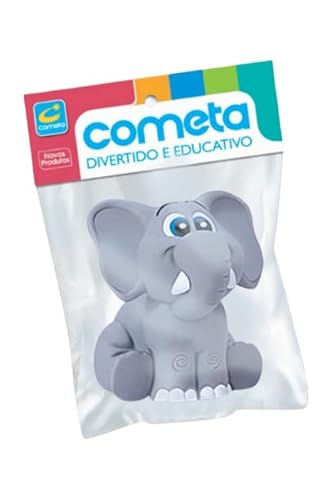 Cometa Brinquedos, Coleção Bichinhos, Vinil, Elefante, Colorido, Levemente Perfumado