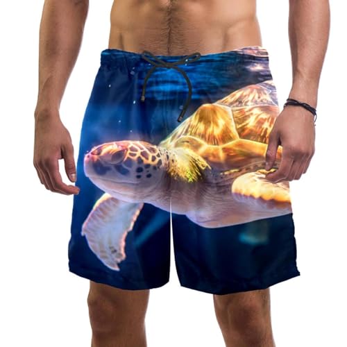 Short de bain homme tortue nageuse anti humidité pour la mer