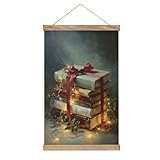 Jubonexis Bücherstapel mit rotem Band, funkelnde Lichter, 