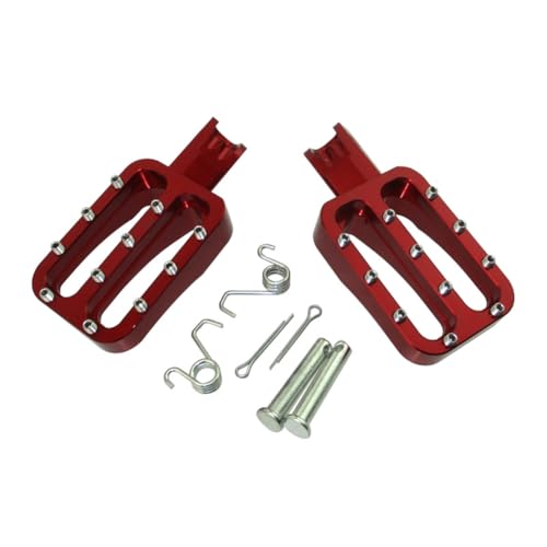 TC-Motor Red CNC Aluminum Footpegs Footrest Foot Rest Foot Pegs For Chinese CRF50 XR50 CRF70 SSR Thumpstar Linfan BSE Kayo Pit Dirt Motor Bike Motorcycle