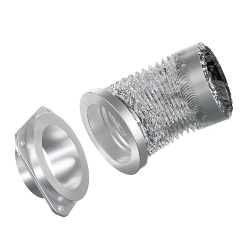 Denash Denash Kit de Joint Hermétique de Couplage D'évent de Séchoir Magnétique pour une Connexion et une Déconnexion Rapides pour un Usage Domestique en Alliage D'aluminium Conduit de 2,6 Pieds 4