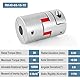 Aluminiumpflaume Flexible Wellenkupplung, D40xL65 Flexibles Kupplungsgelenk Pflaumen Elastischer Aluminium Kupplungskoppler 15mm bis 19mm Bohrung für 3D-Drucker CNC-Maschine