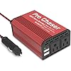 Pro Chaser 400W Power Inverters for Vehicles – DC 12v to AC 110v Car Inverter Converter, 6.2A Dual USB Charging Ports, Dual AC Adapter for Laptops Air Compressor