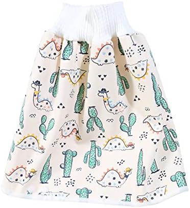 Alwyeans Baby Diaper Skirt Toddler Girls' Potty Training Skirt Waterproof Impermeable Leak Proof Diaper Pants Skirt Washable Cotton Toilet Training Nappy Skirt for Baby Boys Girls