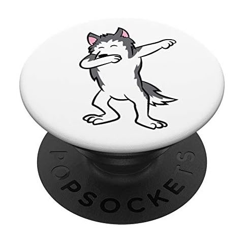 Husky Dog Dabbing Husky Love Husky Dogs Dabbing Husky PopSockets Swappable PopGrip Cover