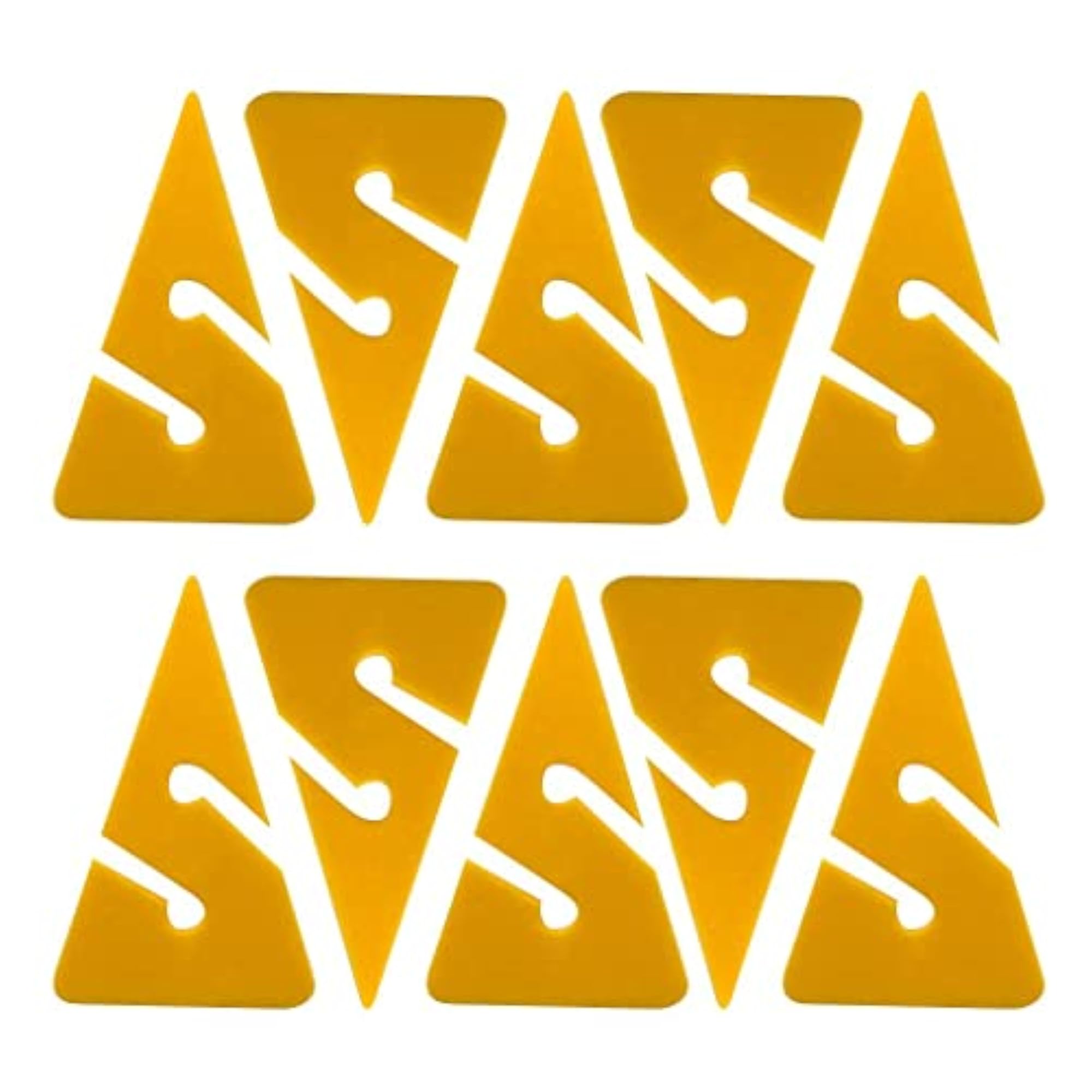 10 Triangle Line Arrow Markers for Scuba Diving Yellow