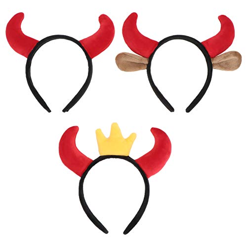 KESYOO 3 Peças de Tiara de Chie DDiab2021 Ans de Arde Cabelde Bi Bandas de Cabelde Chie de Pelúcia C