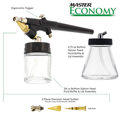 Airbrush Set-Kit-Single Action-Siphon Feed-External Mix-Sunless Tanning #TOP1