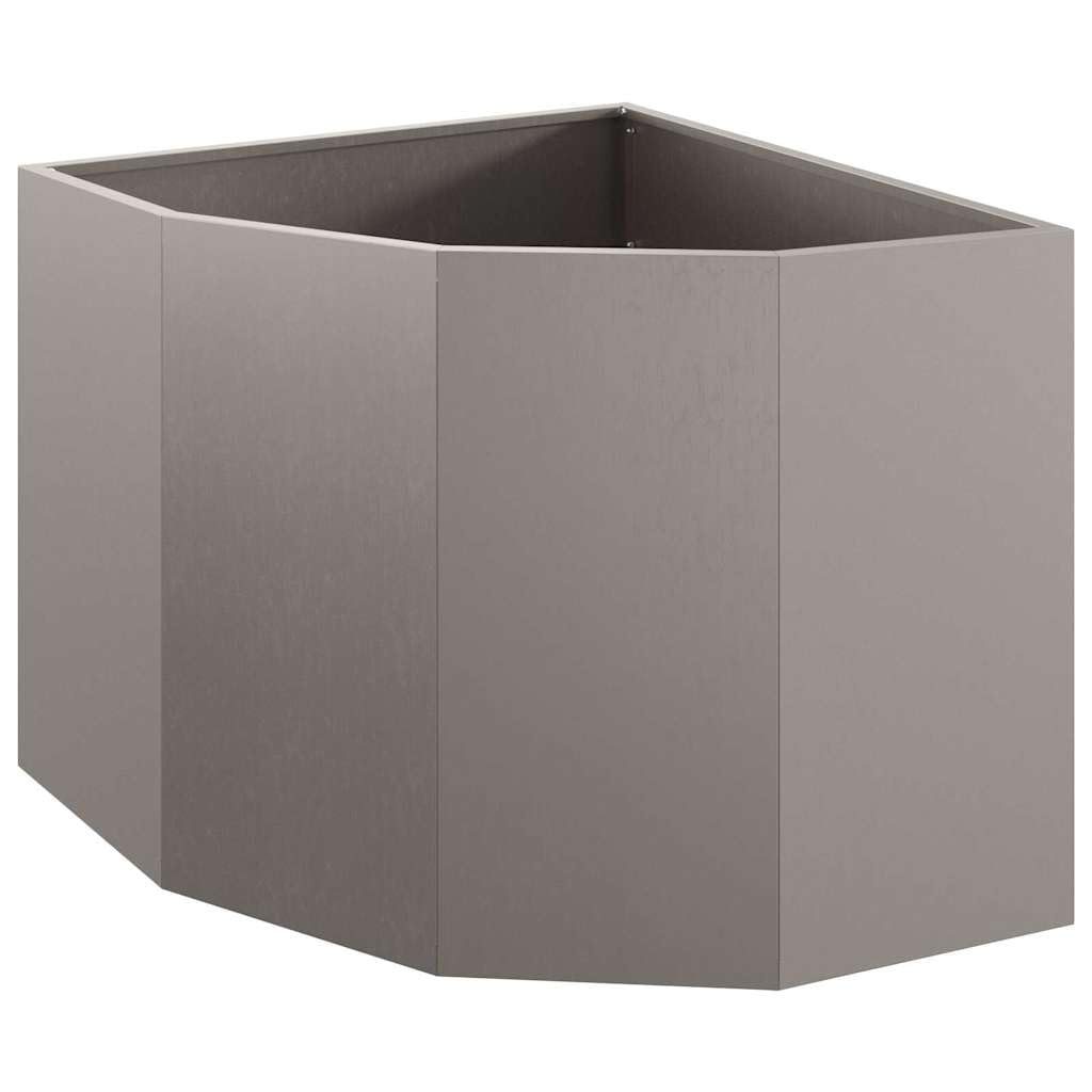 Roślina narożna, zardzewiała 60 x 60 x 50 cm, odporna na warunki atmosferyczne, wytrzymała metalowa grządka do ogrodu, na taras, do roślin outdoorowych, warzyw, duża