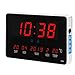 Produktbild Pangdingk 2021 Neu Rot Eingebaute CR2032 Lithiumbatterie EU-Stecker 110-220V Hängende Uhr, Kalenderuhr Digitaluhr, für Büro(red)